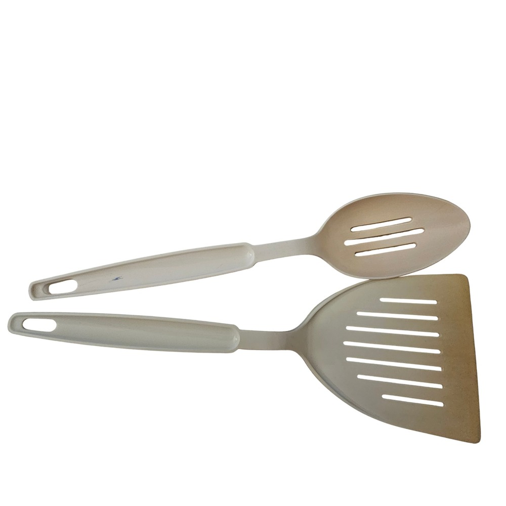 Vintage EKCO USA Nylon Kitchen Utensil Set Slotted Spatula Turner Serving Spoon